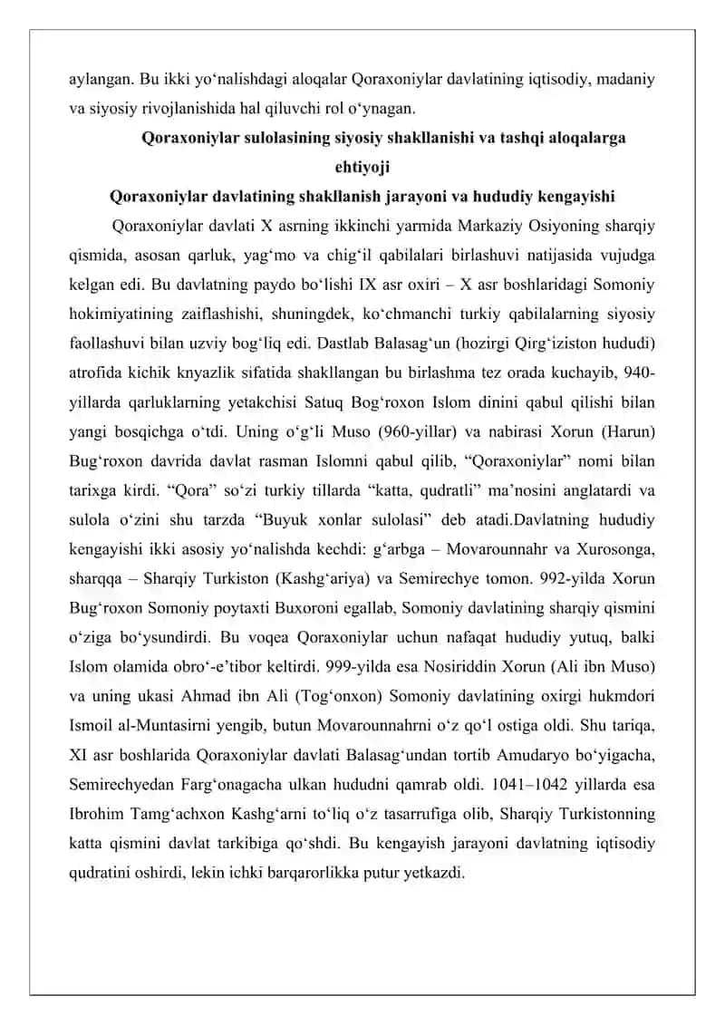 Qoraxoniy va Arab xalifaligi aloqalari 3