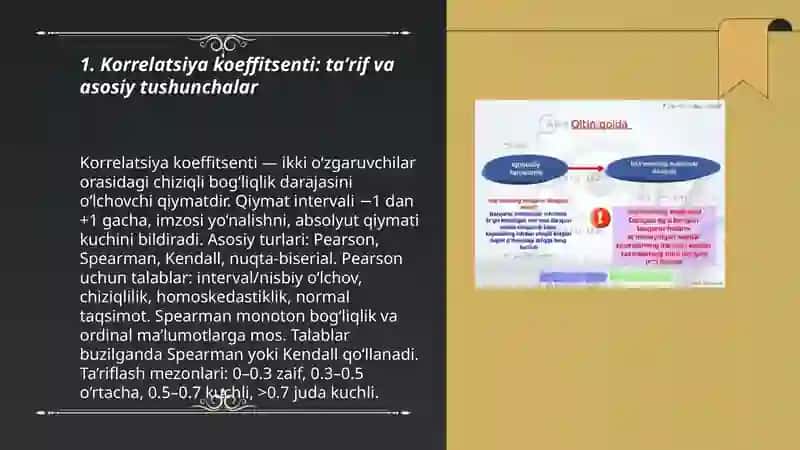 Korrelatsiya koefitsenti uning baholash usullari 3