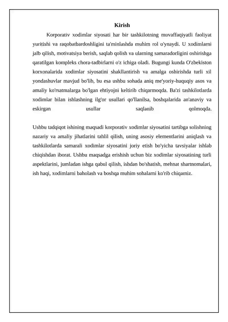 Korporativ xodimlar siyosati 3