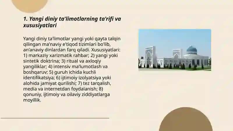 Yangi diniy ta'limotlar va sektalar 3