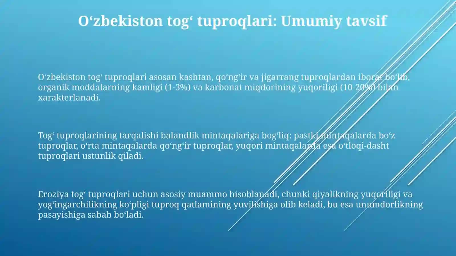 O'zbekiston Respublikasi tog' tuproqlari va ularning evolyutsiyasi 3