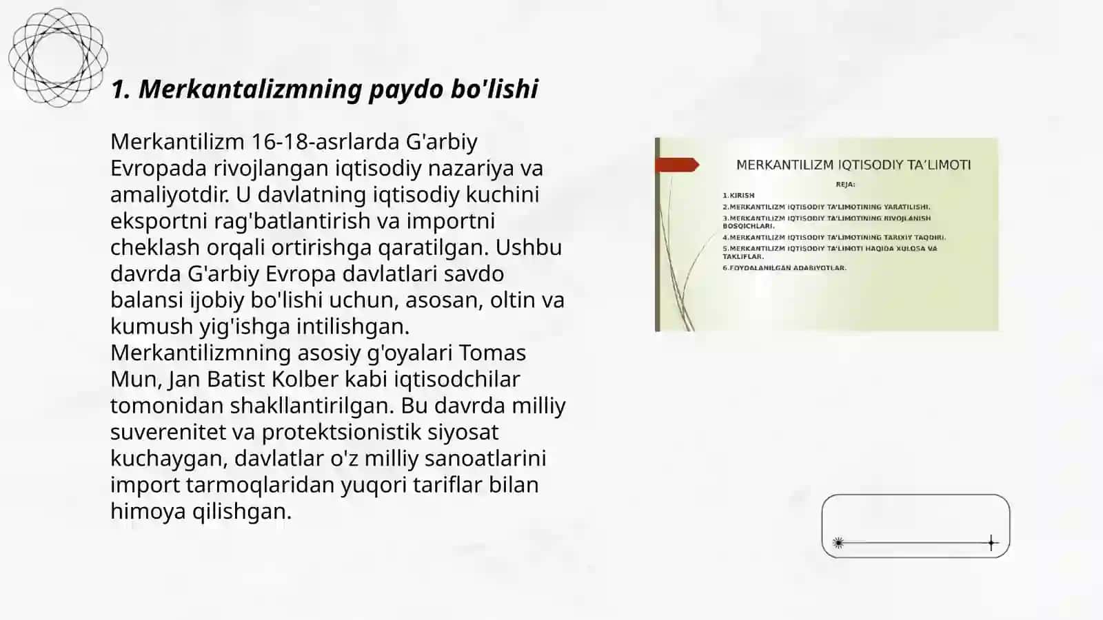 Merkantalizmning Paydo Bo'lishi 3