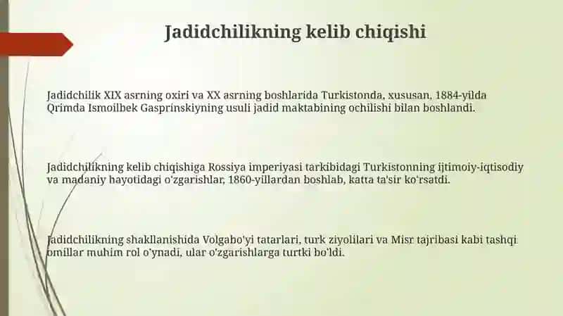Jadidchilikning kelib chiqishi 3