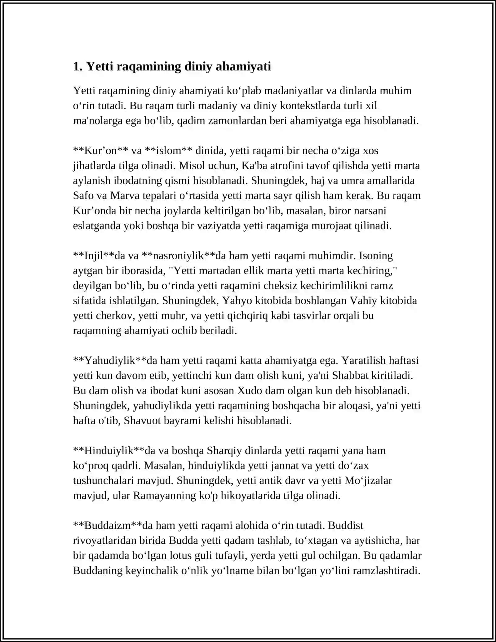 SAB'AI SAYYOR" DOSTONIDAGI YETTI RAQAMINING "SIR"LARINI YORITISH 3