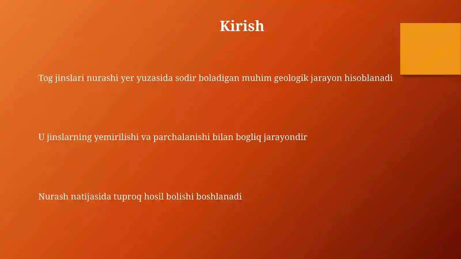 Tog jinslari nurash tushunchasi 3