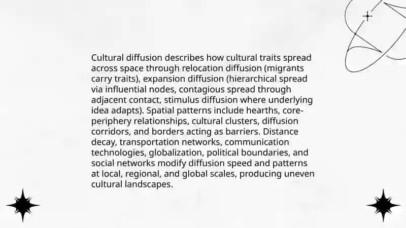 Cross cultural geography 3