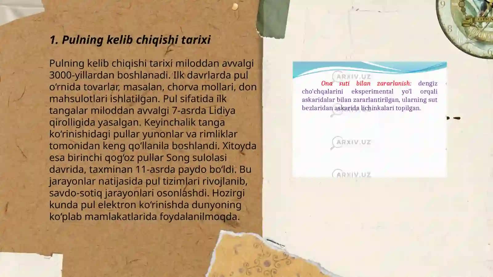 Pulni kelib chiqishi va mazmuni 3
