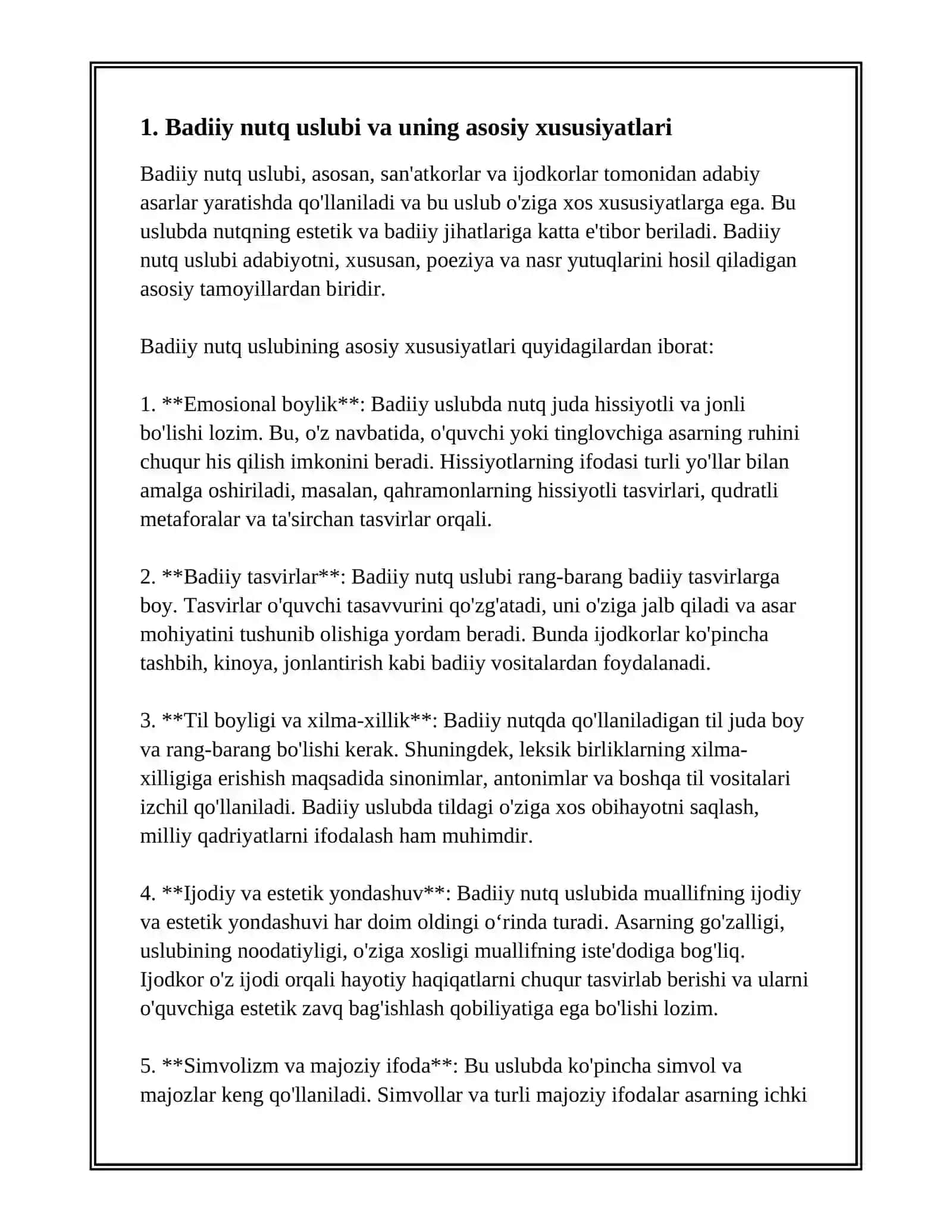 BADIIY NUTQ USLIBI. OʻZBEK SHEʼRIYATI 3