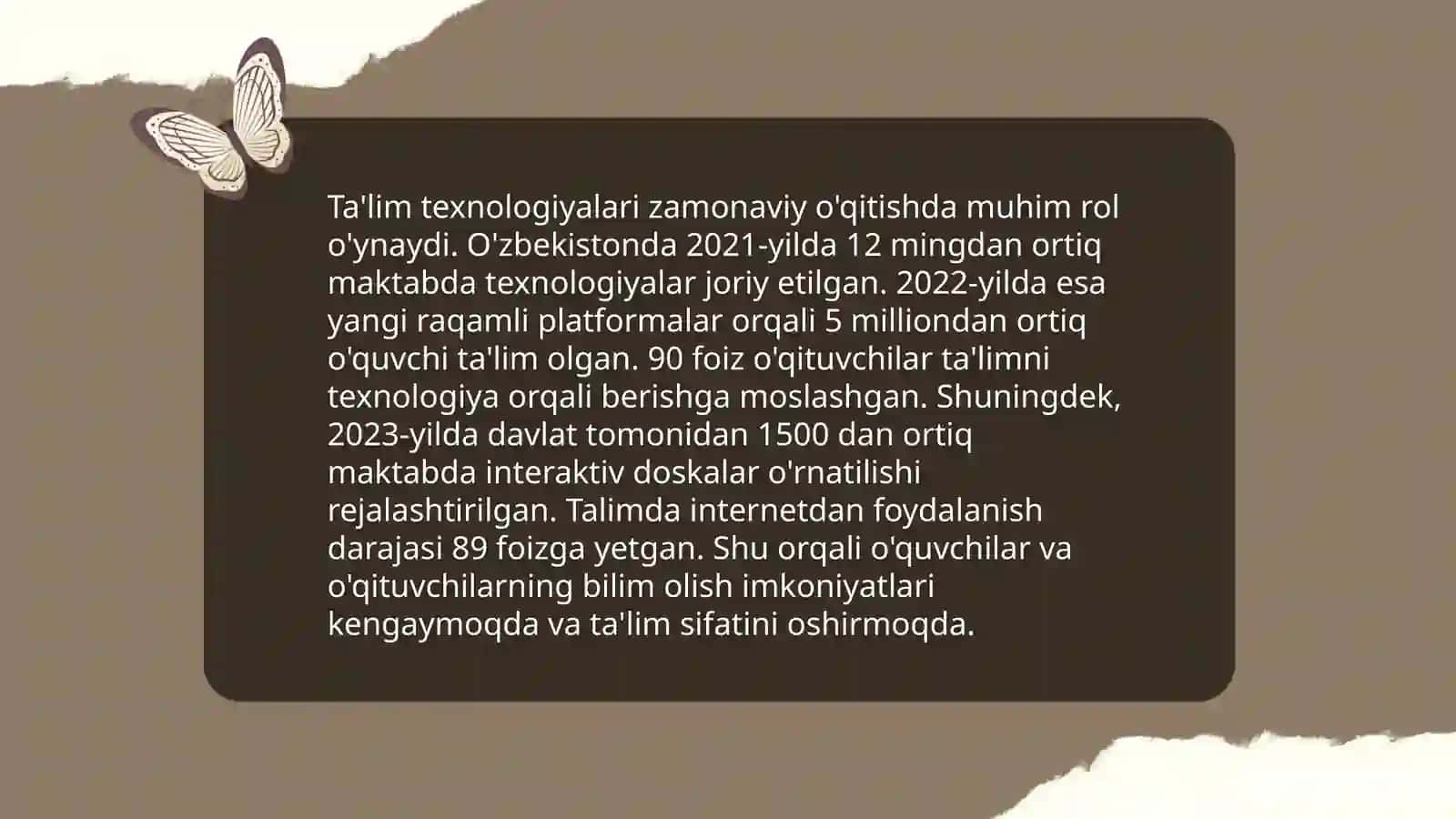 Ta'lim Texnologiyalari va O'qitish 3
