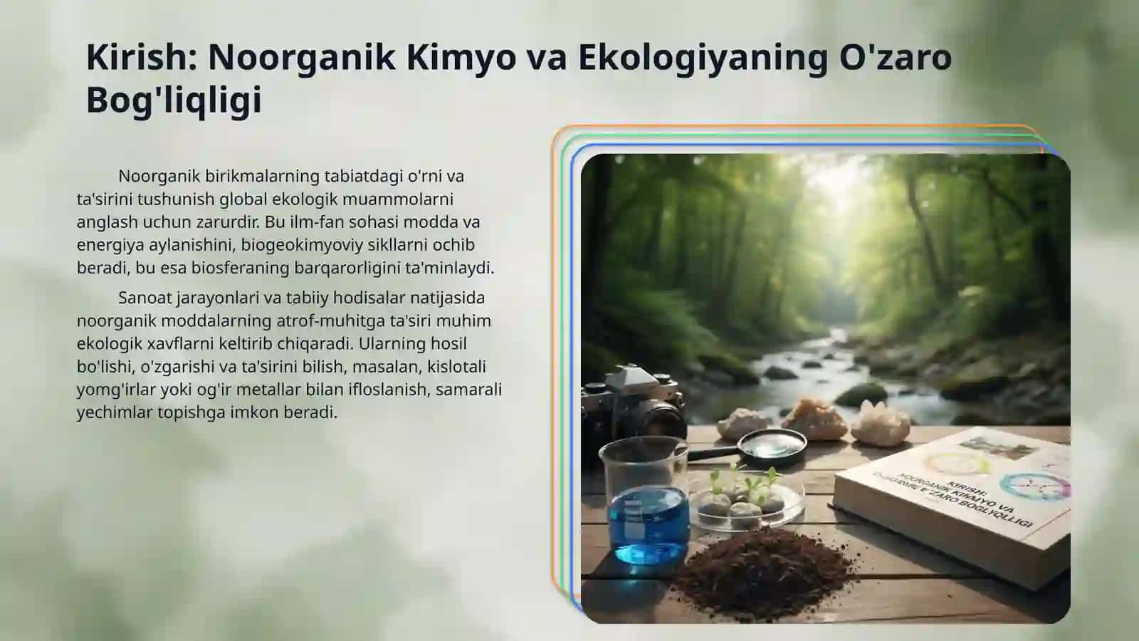 Noarganik kimyo va ekologiya 3