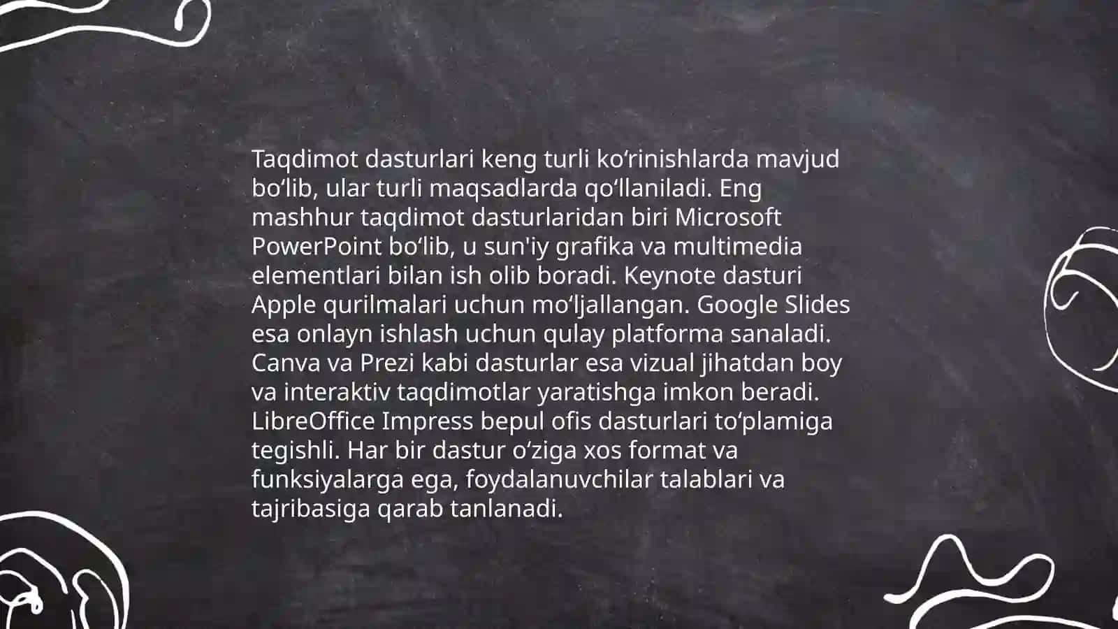 Taqdimot dasturlari (PowerPoint Prezi Focusky va boshqa dasturlar) 3