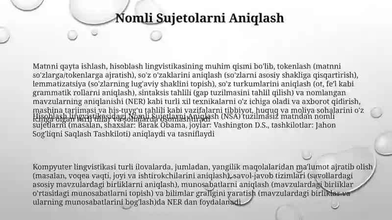 Matnni qayta ishlash kompyuter lingvistikasida 3