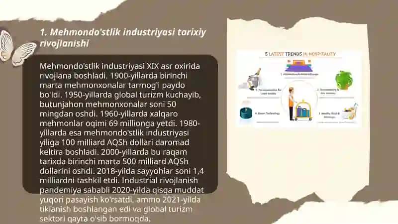 Mehmondo'stlik industriyasi tarixiy rivojlanishi 3