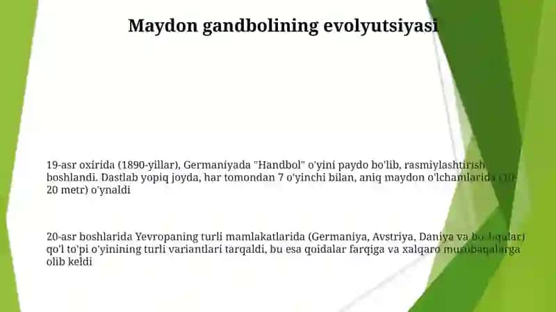 Gandbol o'yin qoidalarini o'rganish 3