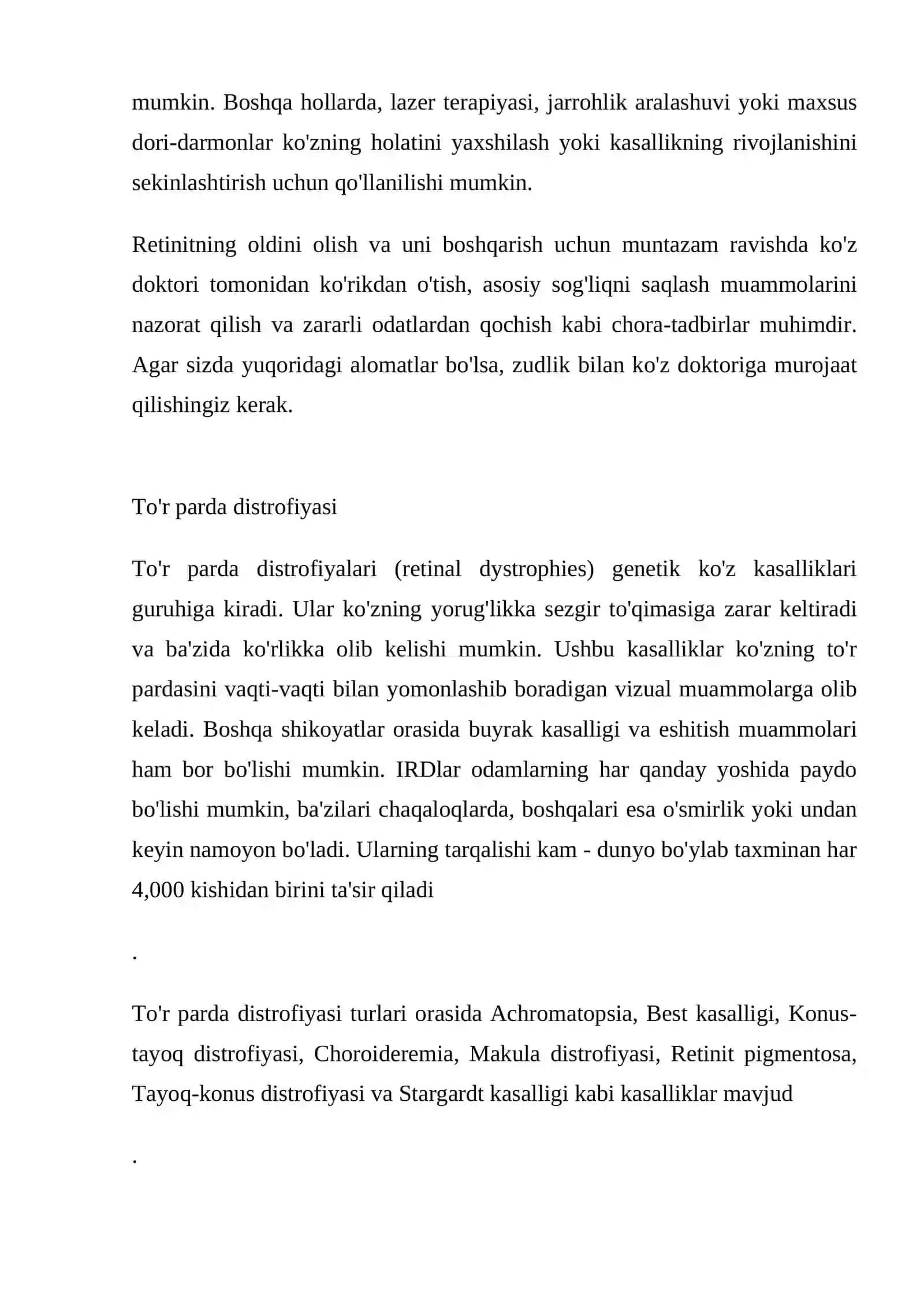 To'r parda kasalliklari 3