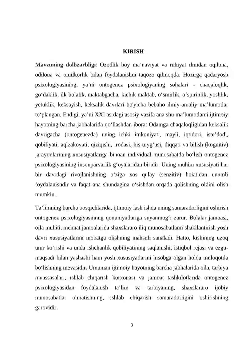 Ontogenez Psixologiyasi 3