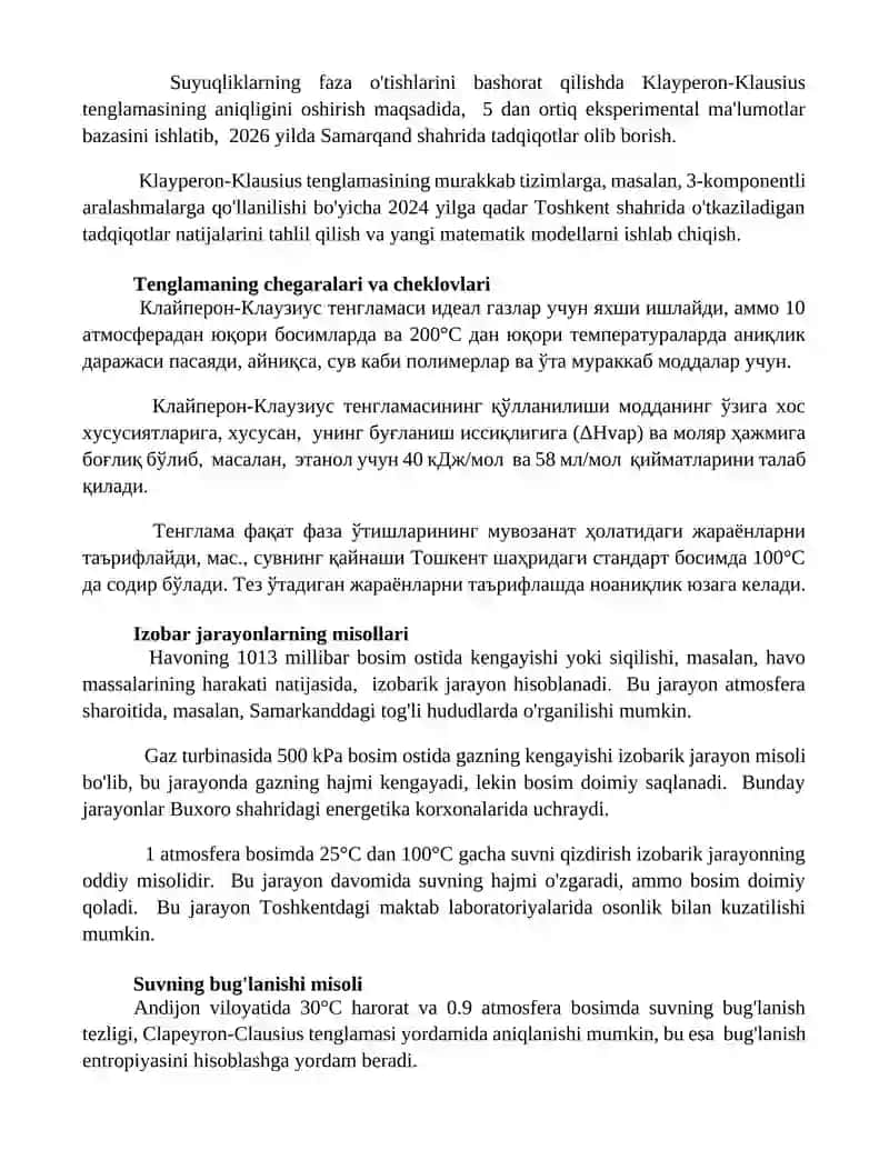 Klapeyron-Klausius tenglamasi 3
