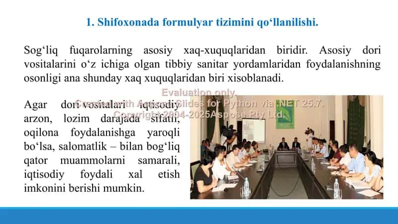 5. Shifoxonada formulyar tizimini qo‘llanilishi. Taqdimot 10 bet. 3