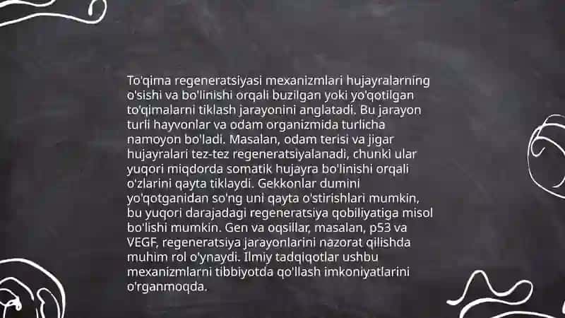 To'qima va organlarning regeneratsiyasi 3