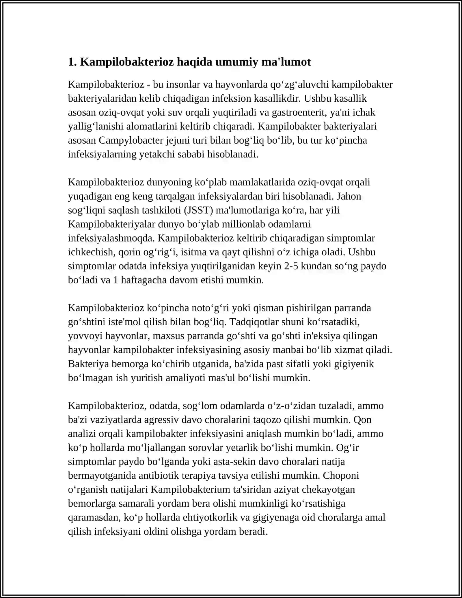 Kampilobakterioz etiologiya epidemiyologiya klinikasi diagnostika 3