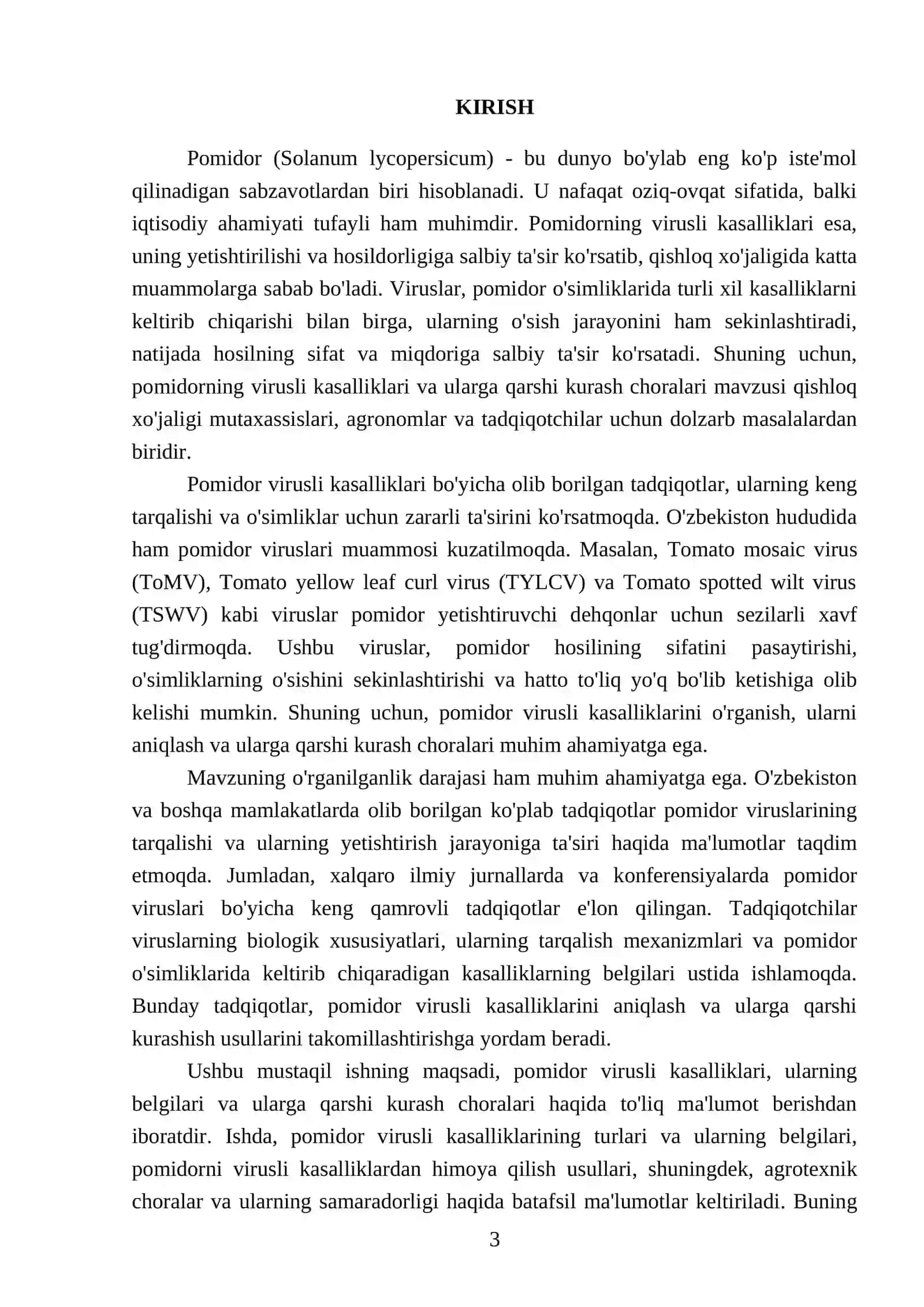 Pomidorning virusli kasalliklari va ularga qarshi kurash choralari 3