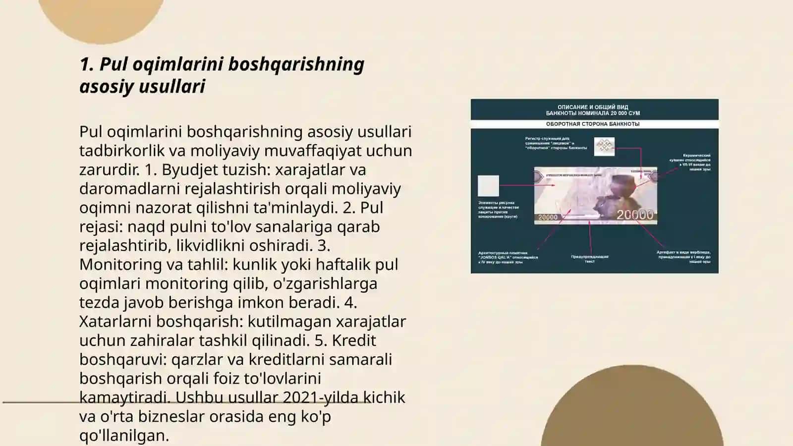 Pul oqimalarini pragnoslash 3