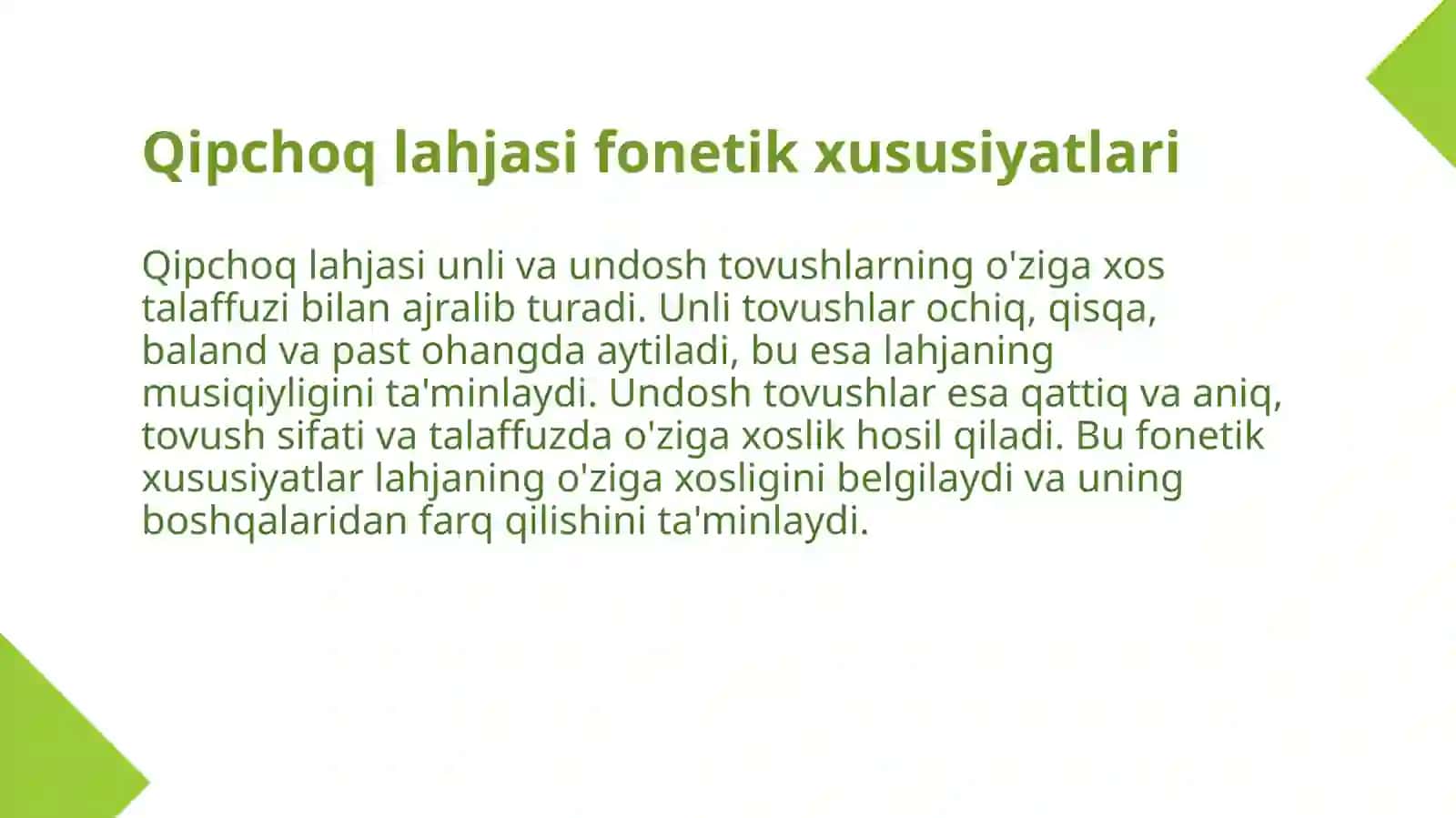 Qipchoq lahjasi 3