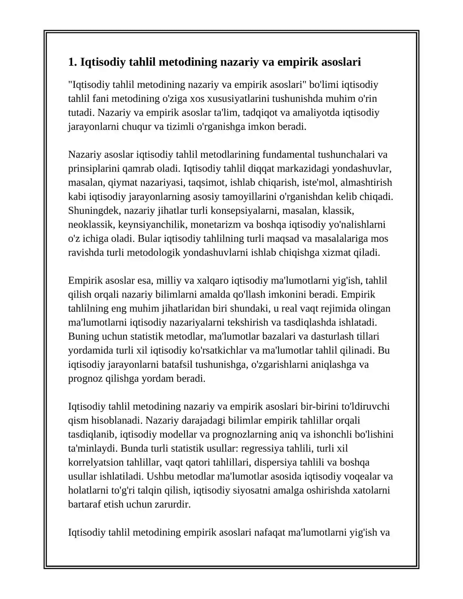 IQTISODIY TAHLIL FAN METODI 3