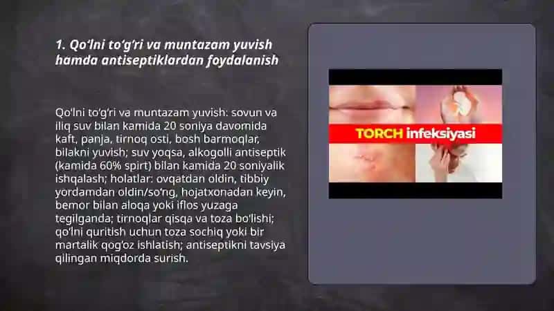 Kontakt infeksiyasini oldini olish usullari 3
