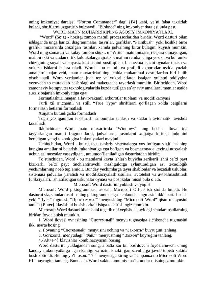 MS Word dasturi 3