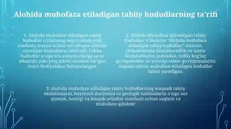 Alohida Muhofaza EtiladiganTabiiyHududlar 3