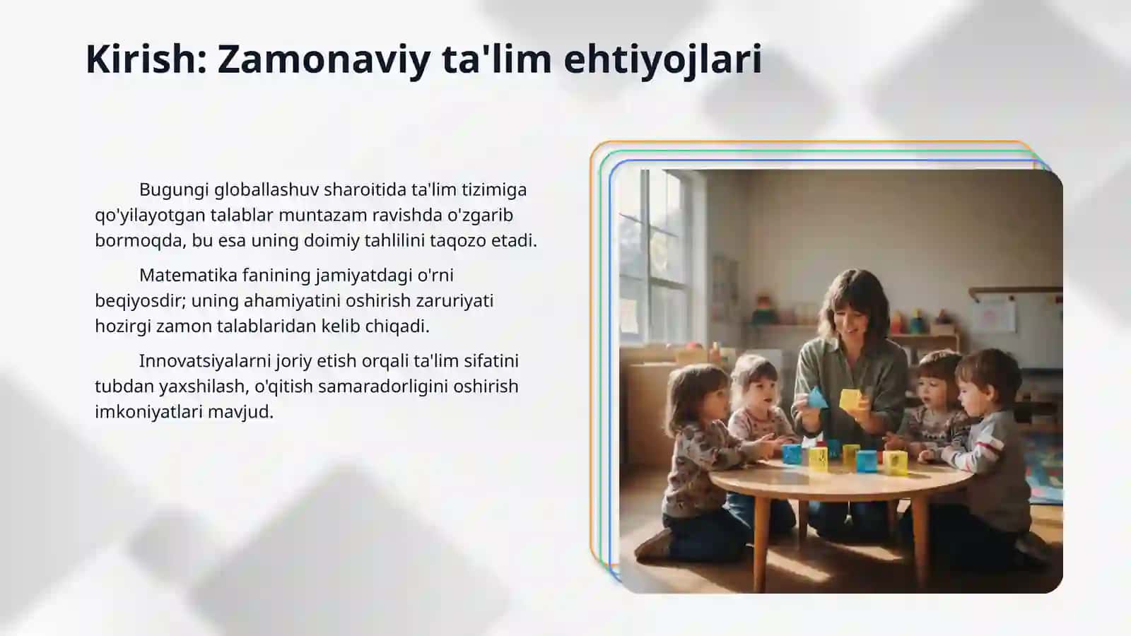 Matematika darsini tashkil etishda innovatsiyadan foydalanish 3