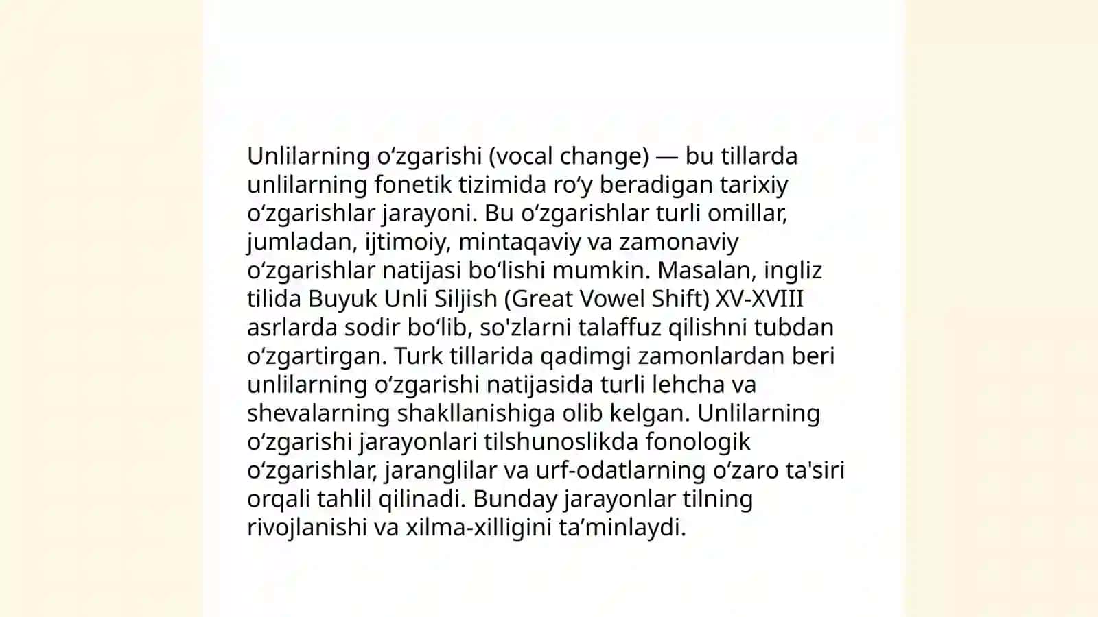 Fonetik oʻzgarishlar 3