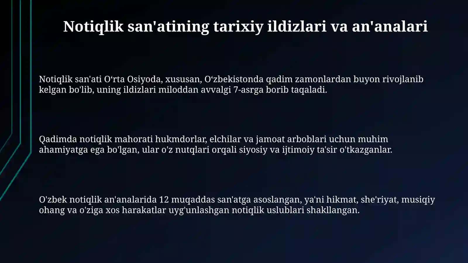 Oʻzbekistonda notiqlik sanʼati roviylikhaqidatushuncha 3
