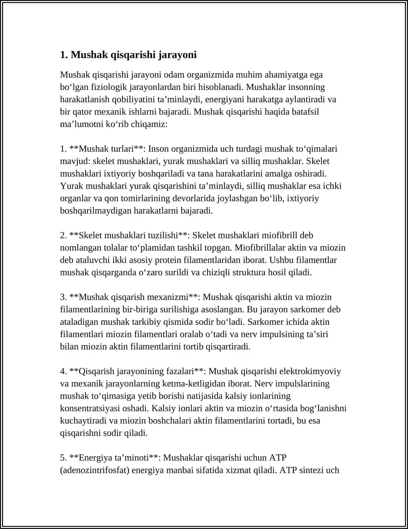 MUSKUL QISQARISHI APARATI OQSILLARI 3