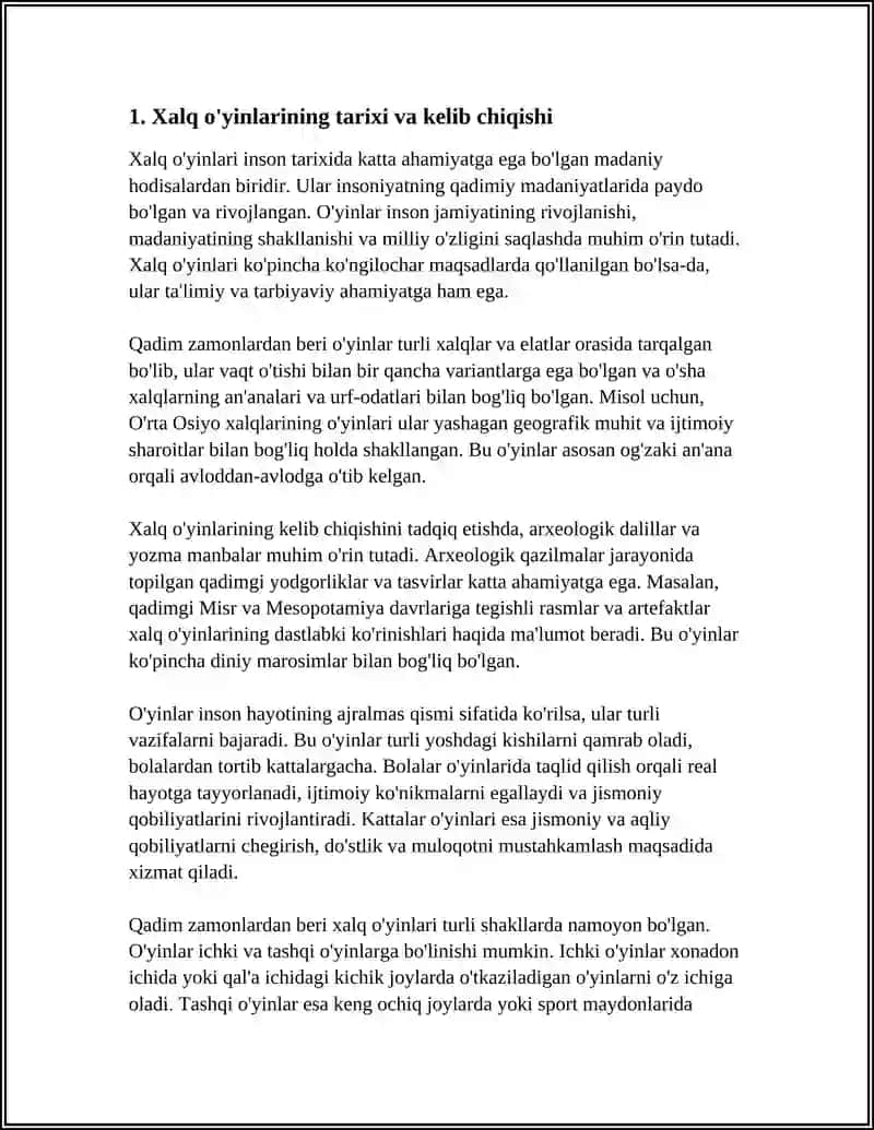 XALQ O'YINLARI BO'YICHA REFERAT 3