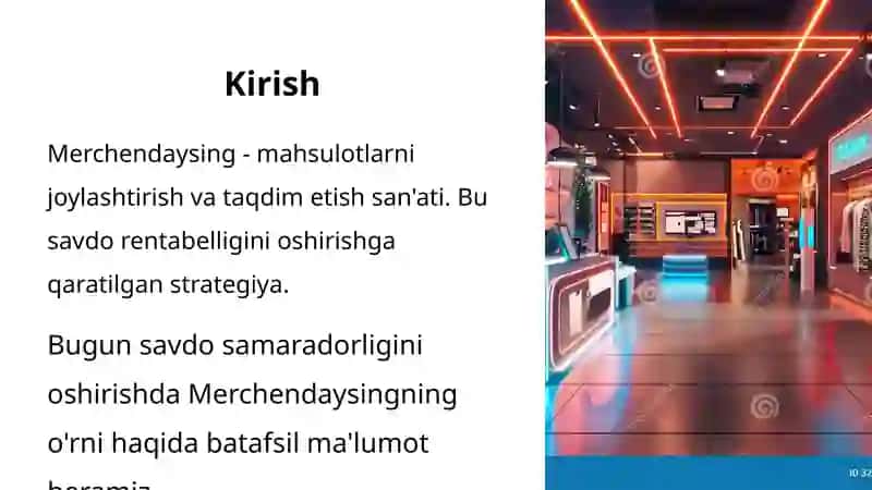 Merchendaysingning nazariyasoslari 3