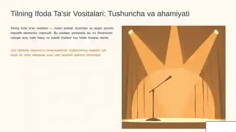 Tilning Ifoda Ta'sir Vositalari va Adabiy Til Vazifaviy Uslublari 3