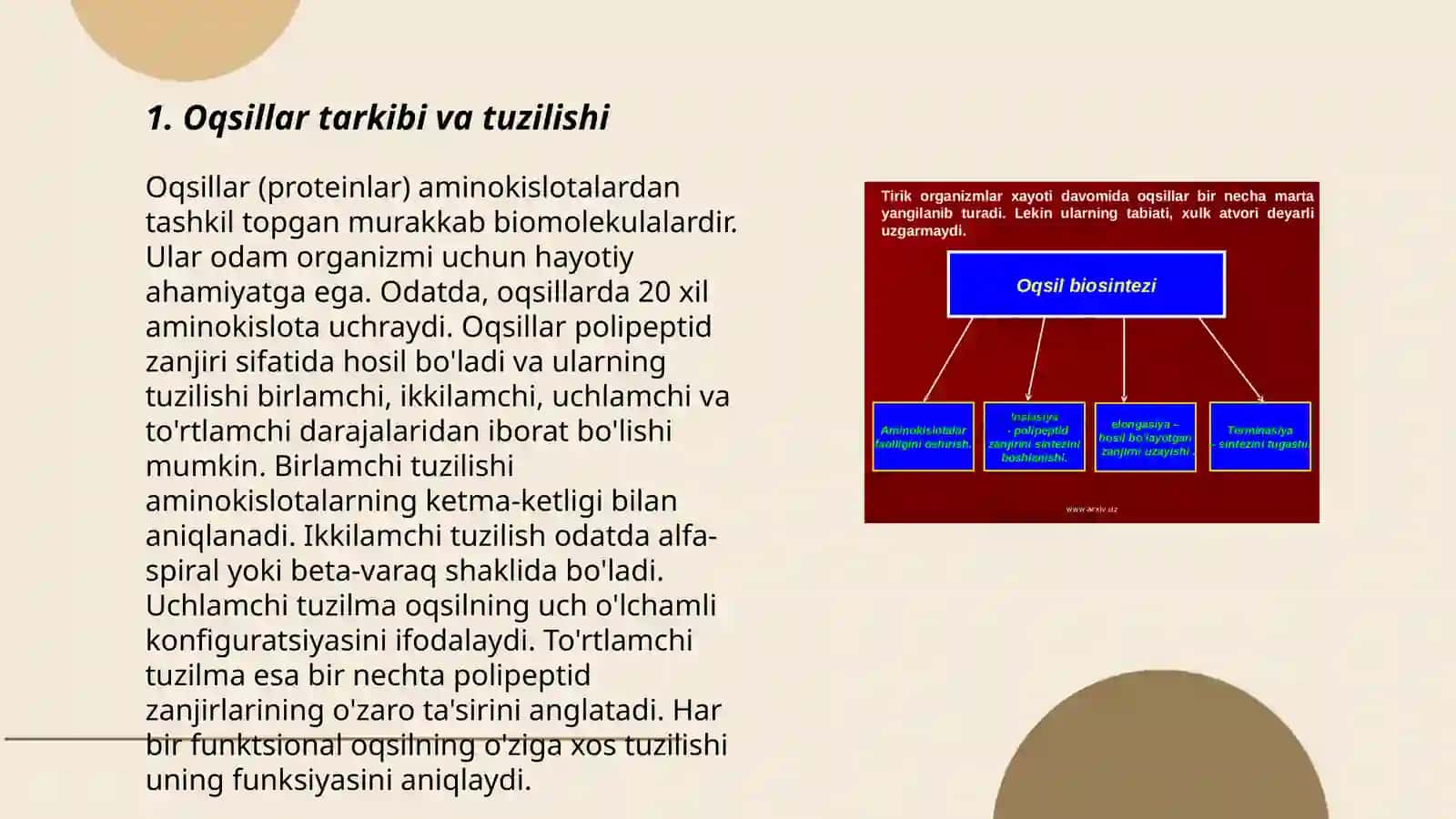 Oqsil biosintez jarayoni 3