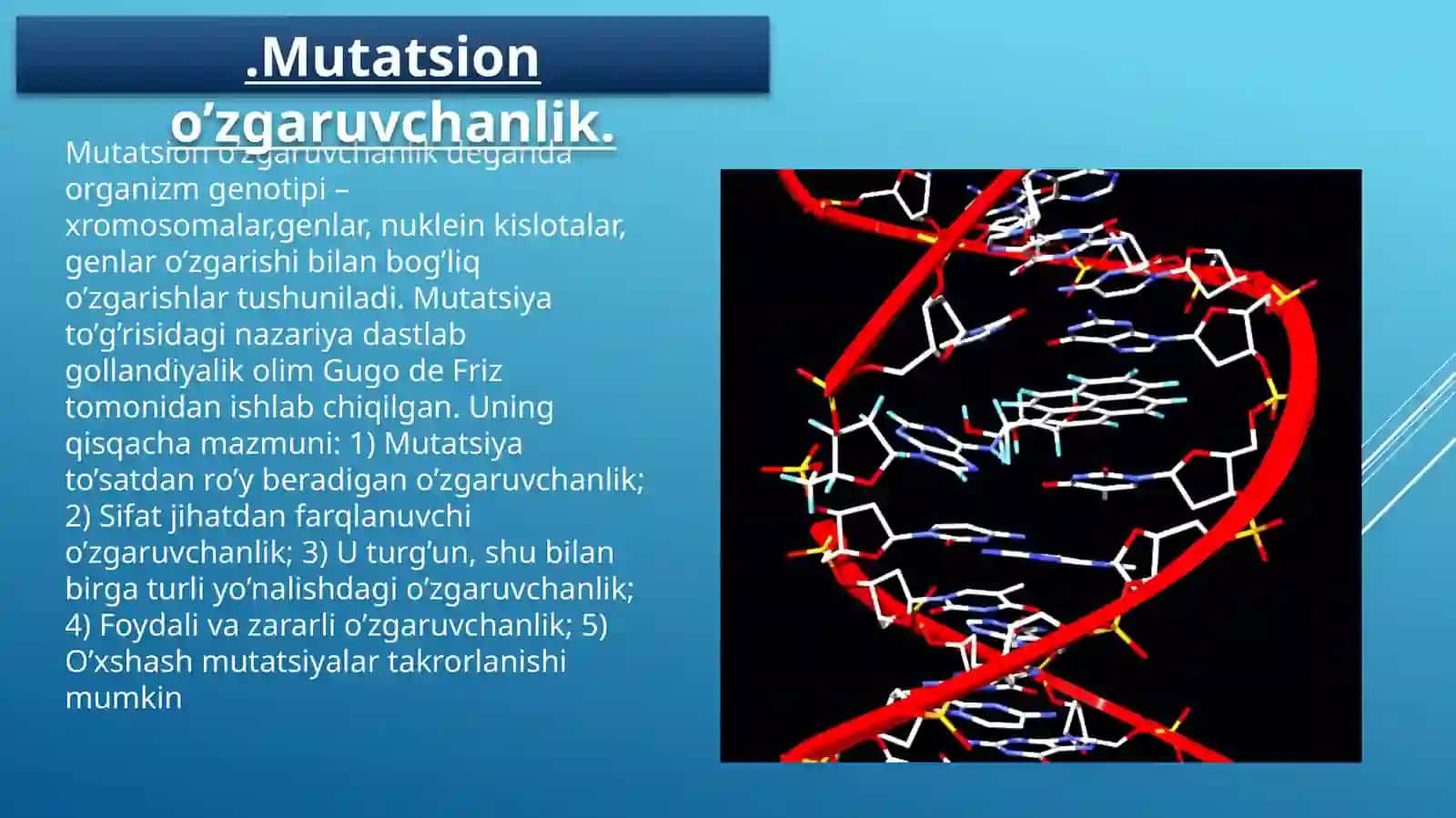 Gen mutatsiyalarining evolyutsion ahamiyati 3
