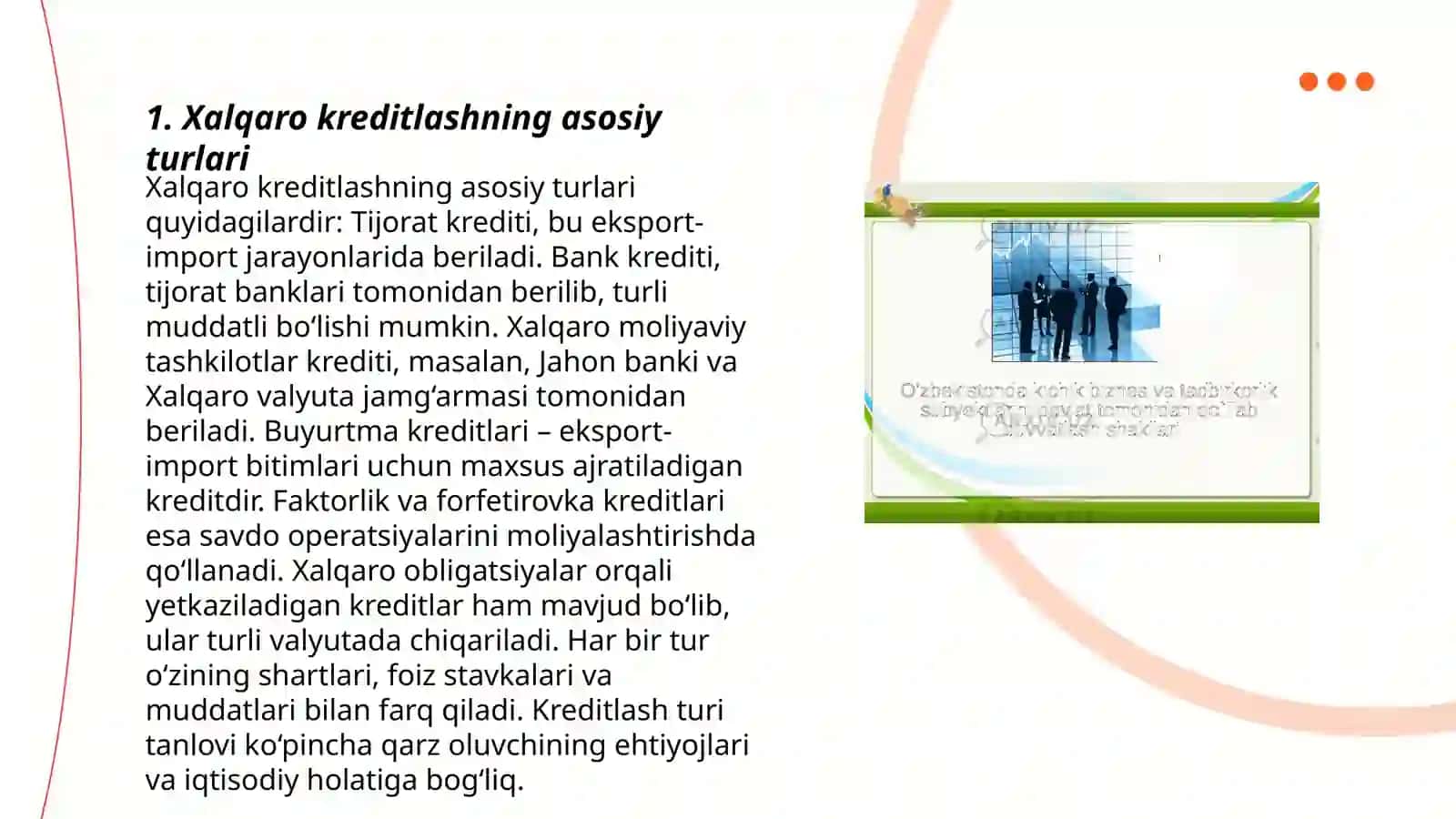 Xalqaro kreditlashning asosiy turlari 3
