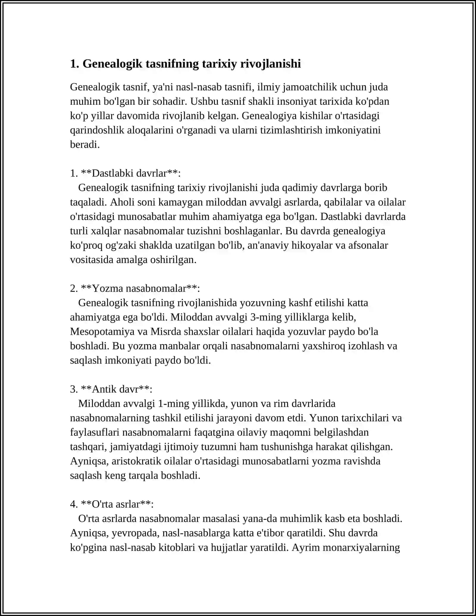 TILLARNING GENEALOGIK TASNIFI 3