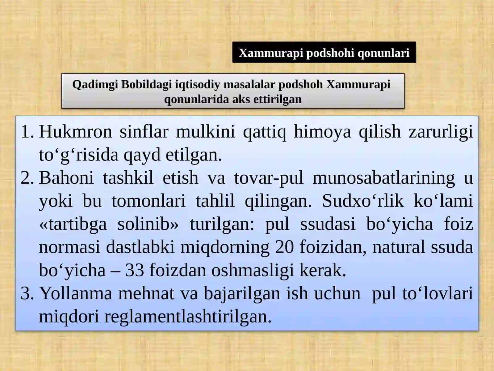 Qadimgi Iqtisodiy Ta'limotlar 3