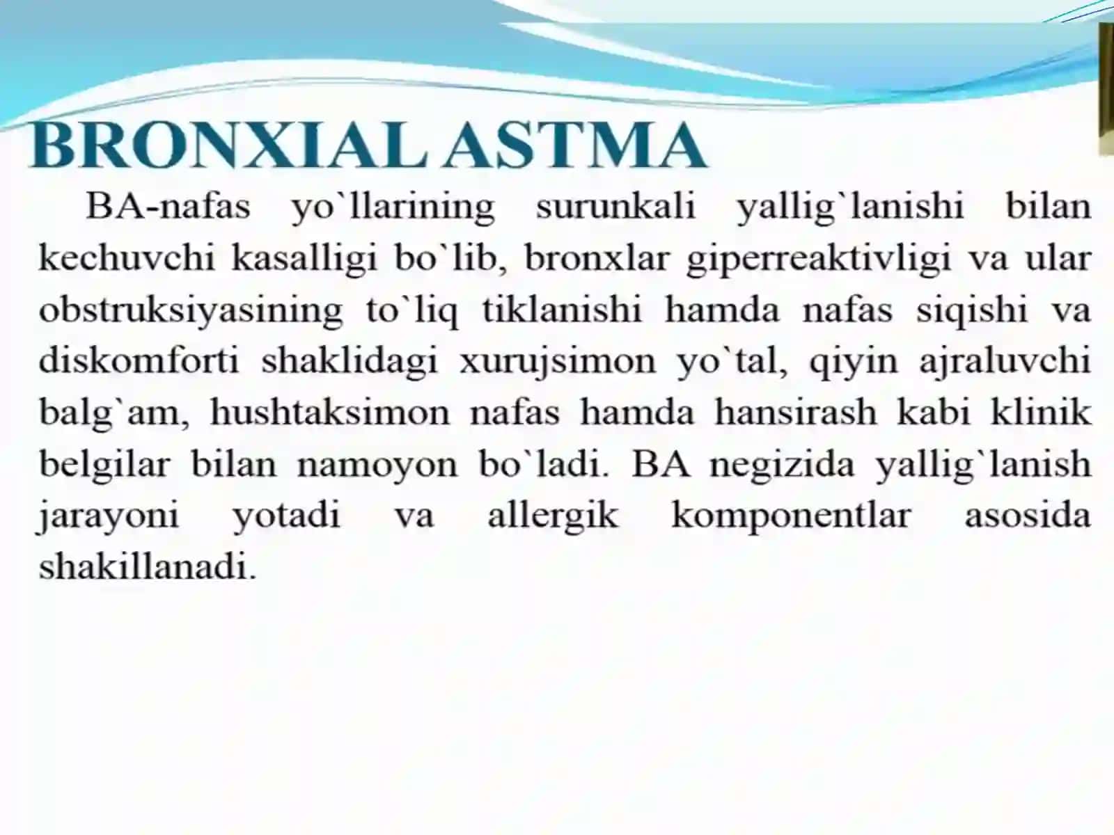 ASTMATIK STATUS. TEZ YORDAM ALGORITMI 3