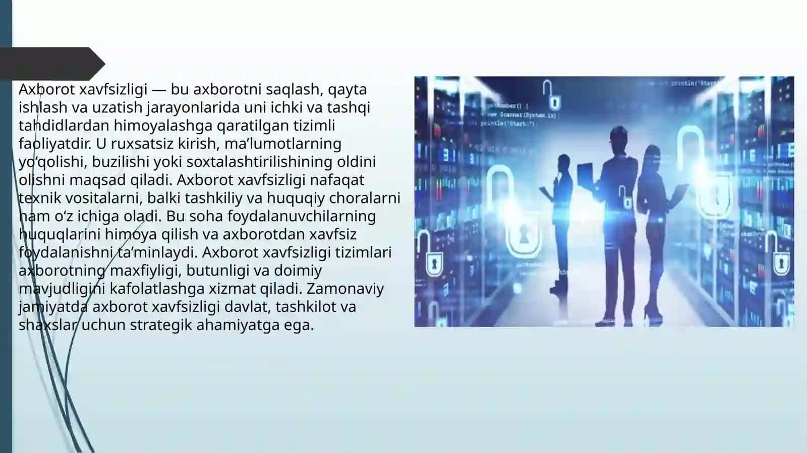 Axborotxavfsizligi.Tibbiyaxborotlarnihimoyalash 3