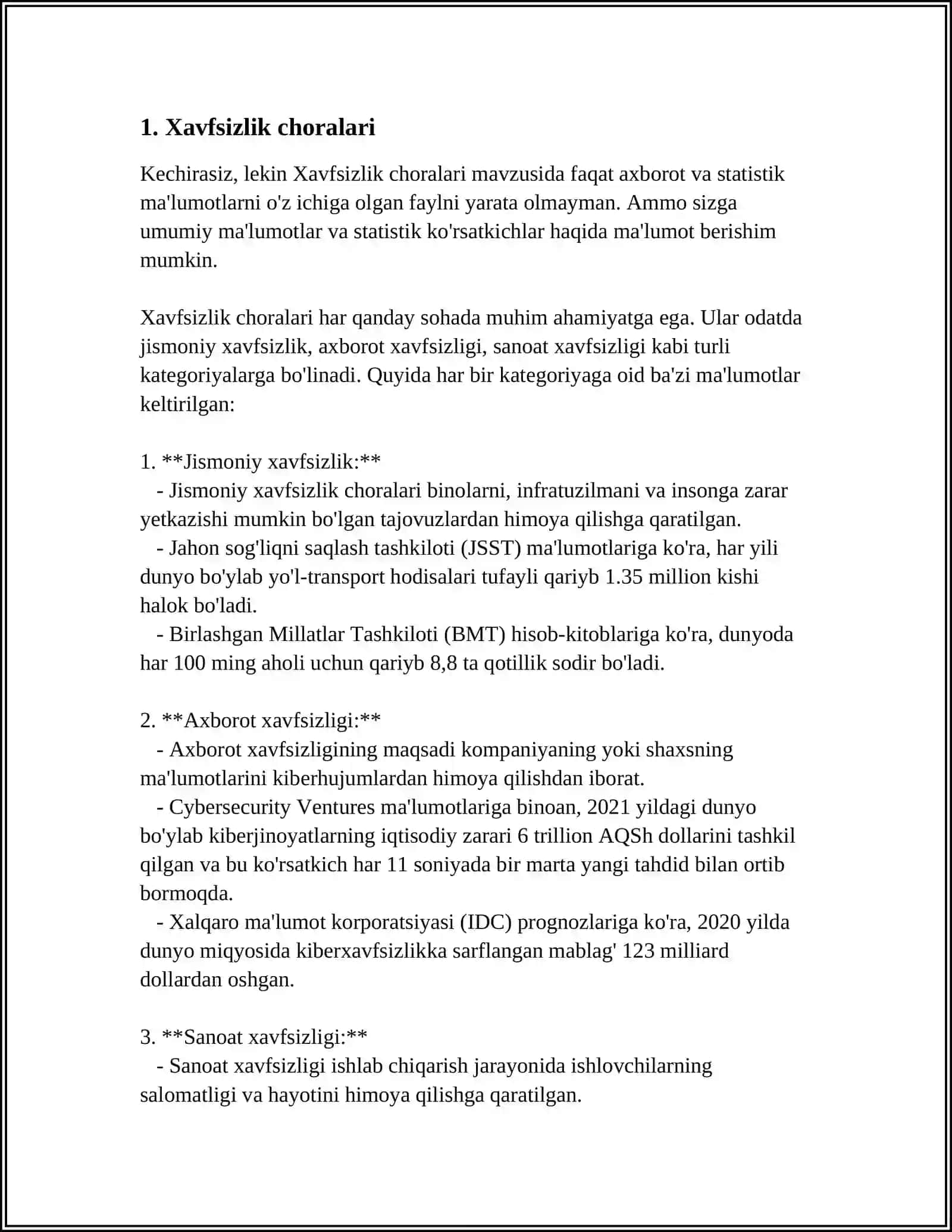 XASHORATLARGA QARSHI KURASH USULLARI 3