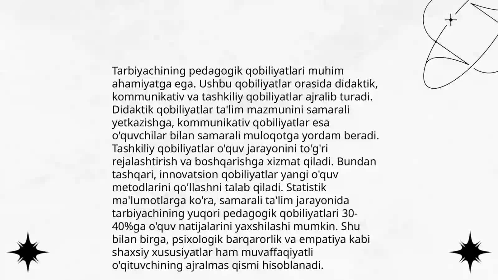 Tarbiyachi faoliyatida pedagogik qobilyat oʻrni 3