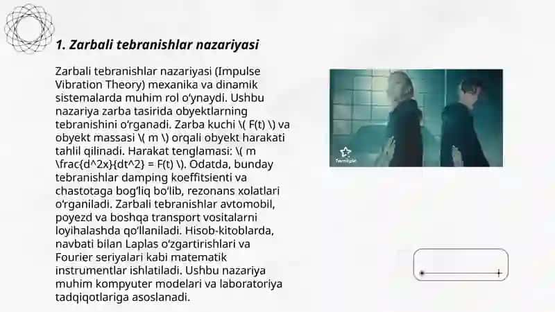 Zarbali tebranishlar nazariyasi 3
