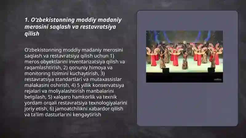 Oʻzbekiston madaniyati va sanʼatini rivojlantirish 3