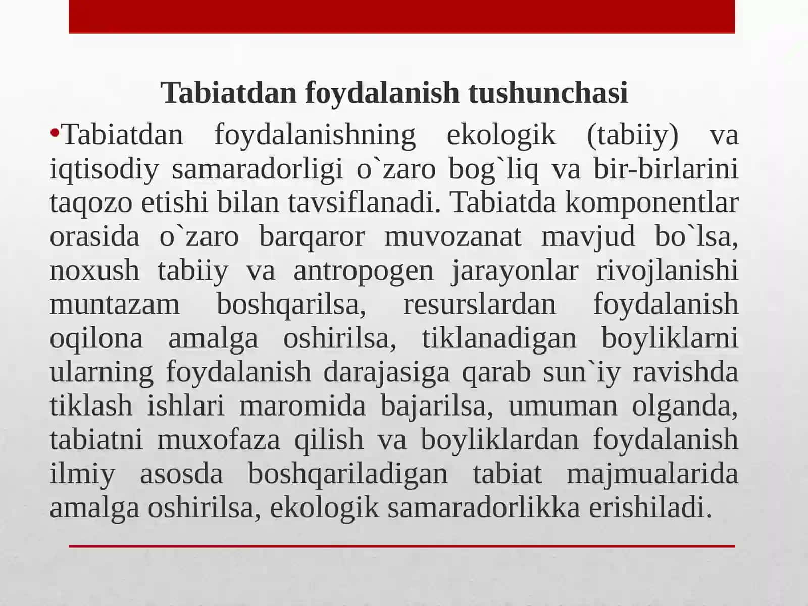 TABIATDAN FOYDALANISHNI BASHORAT QILISH TUSHUNCHASI 3